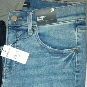 Express skyscraper mid rise jeans
